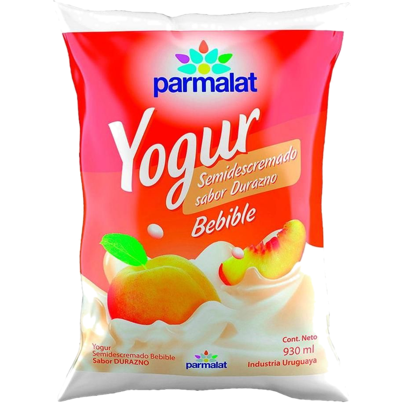 Yogur Semi Descremado Parmalat Durazno 1 L