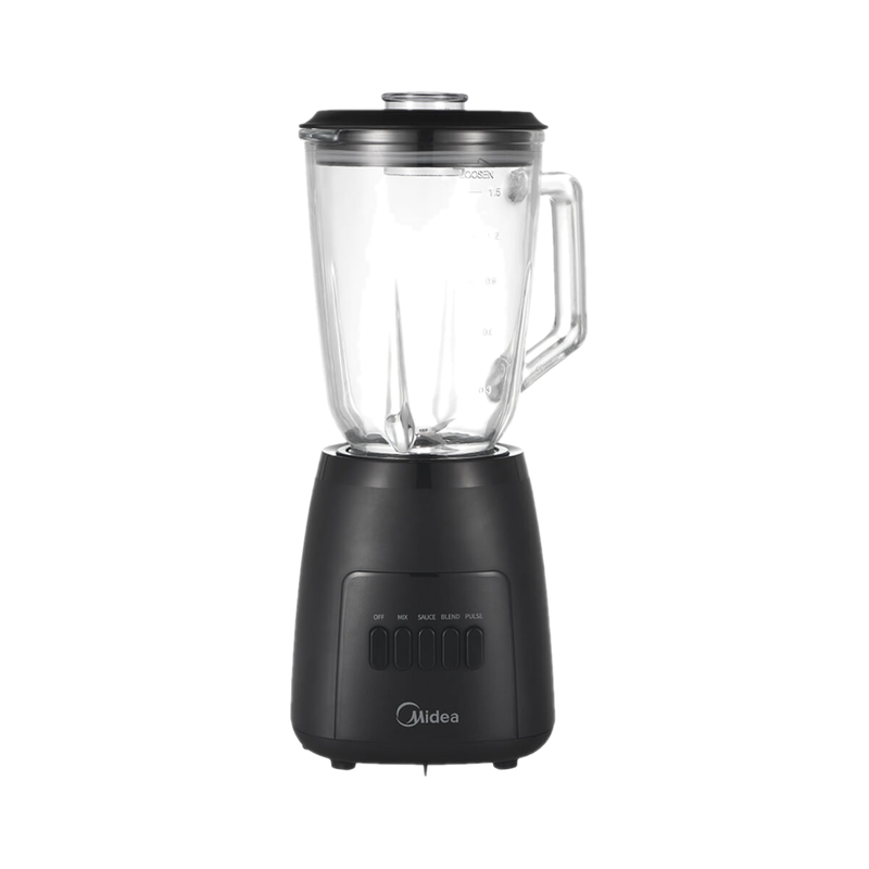 Licuadora Midea Negra 1,5 L Jarra De Vidrio Mj-bl6014w