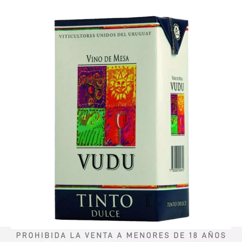 Vino Tetra Vudu Tinto Dulce 1 L