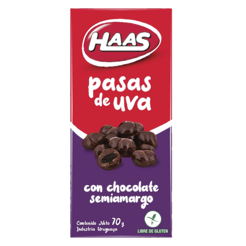 Pasas De Uva Con Chocolate Haas 70 G