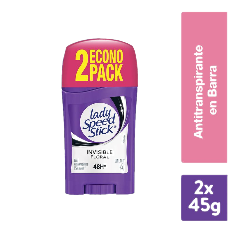 Pack 2 Unidades Desodorante Lady Speed Stick Floral 60 G 20%