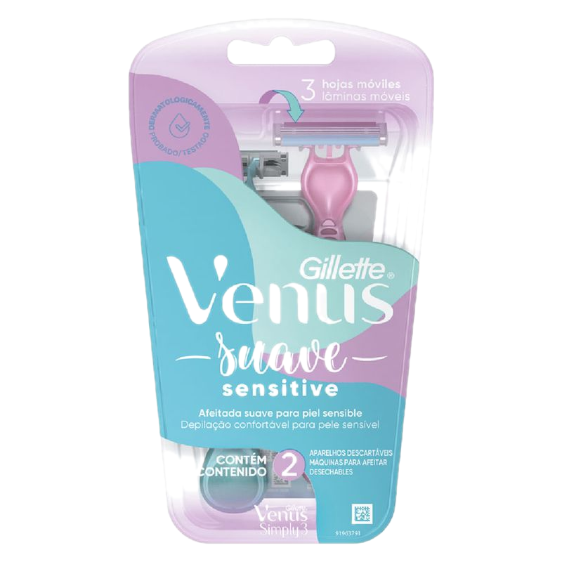 Máquina De Afeitar Gillette Venus Simply Sensitive