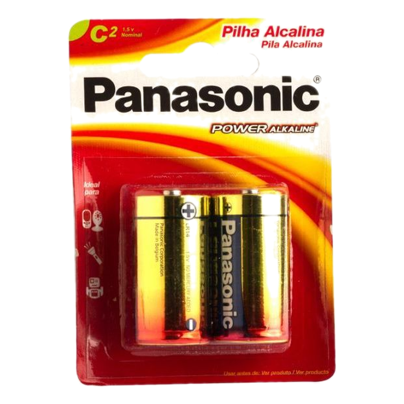 Pila Panasonic Alcalina C 2 Unidades