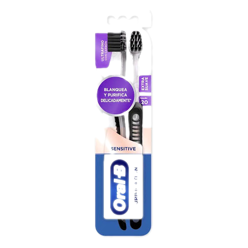 Cepillo Dental Whitening Purificación Suave Oral-b X 2 Cepillos