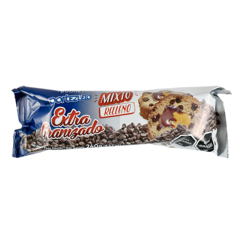 Budin Extra Granizado Relleno Mixto Portezuelo 240 G