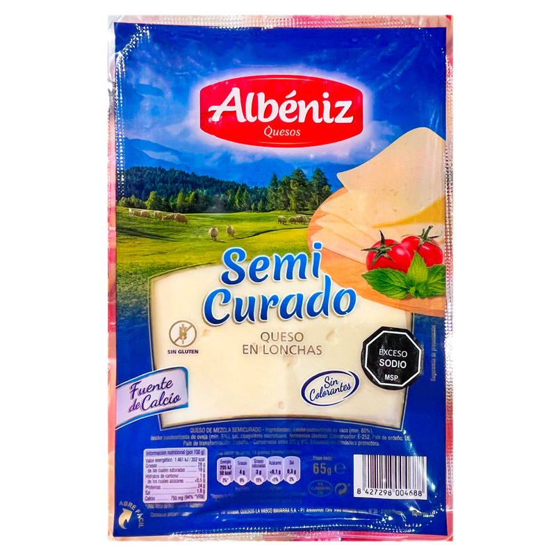Queso Semicurado En Lonchas Albeniz 55 G