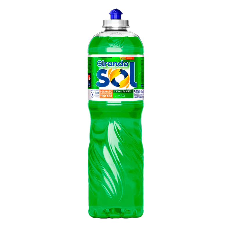 Detergente Líquido Lavavajillas Girando Sol Limón 500 Ml