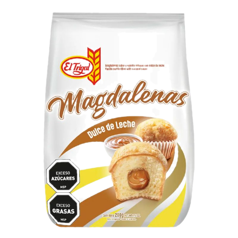Magdalenas Rellenas Dulce De Leche El Trigal 200 G