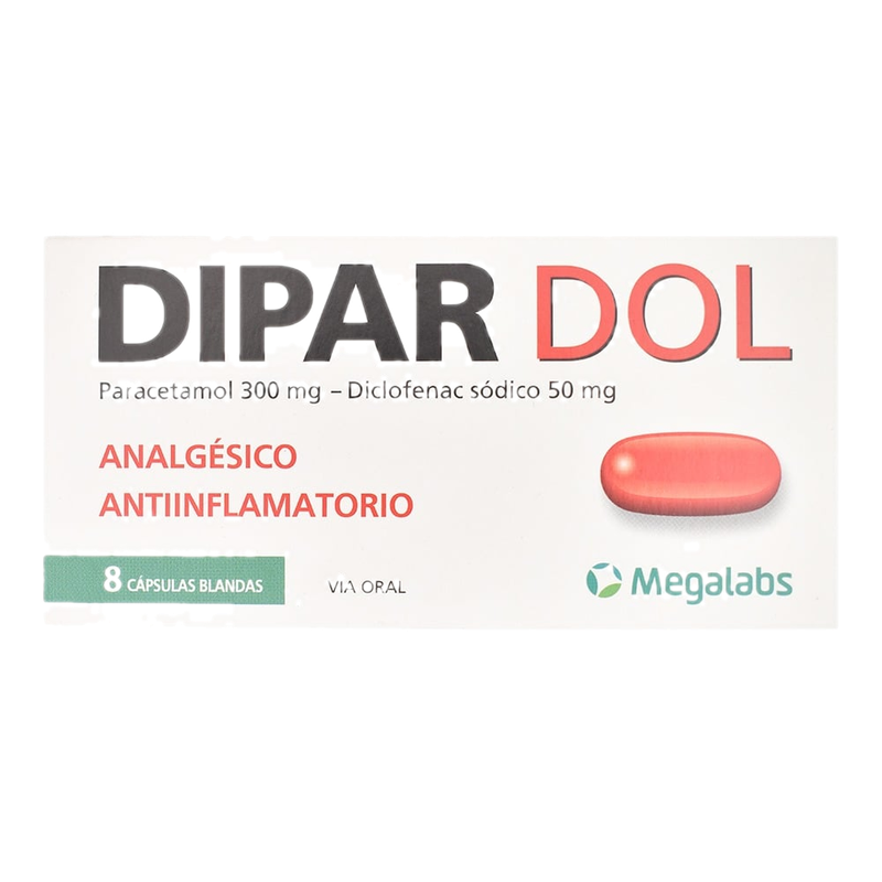 Dipar Dol 300 Mg/50 Mg 8 Cápsulas Blandas