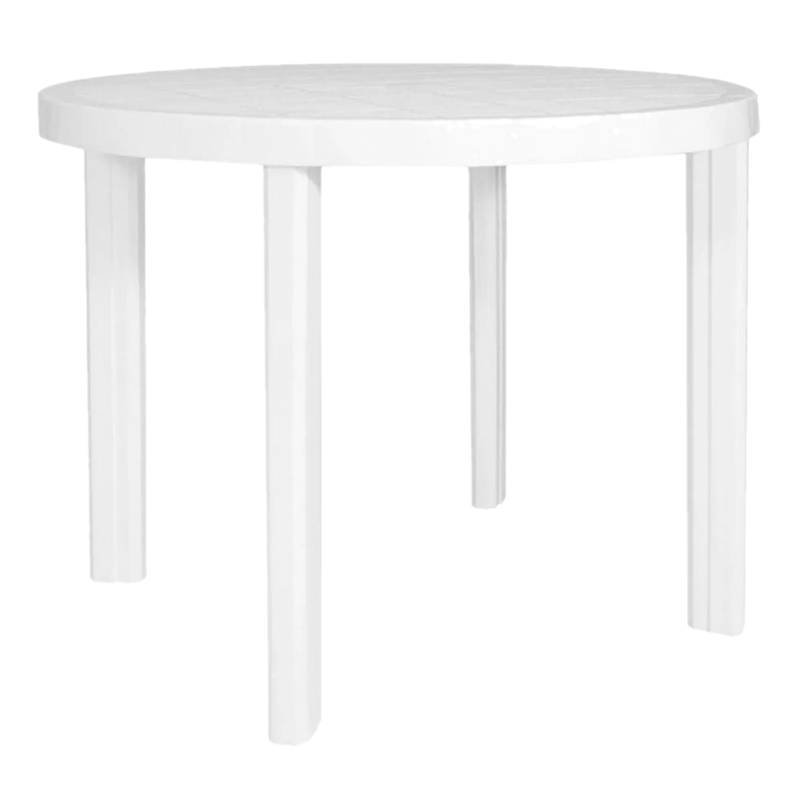 Mesa Gardenlife Guinea Blanca Plastico 90cm Redonda