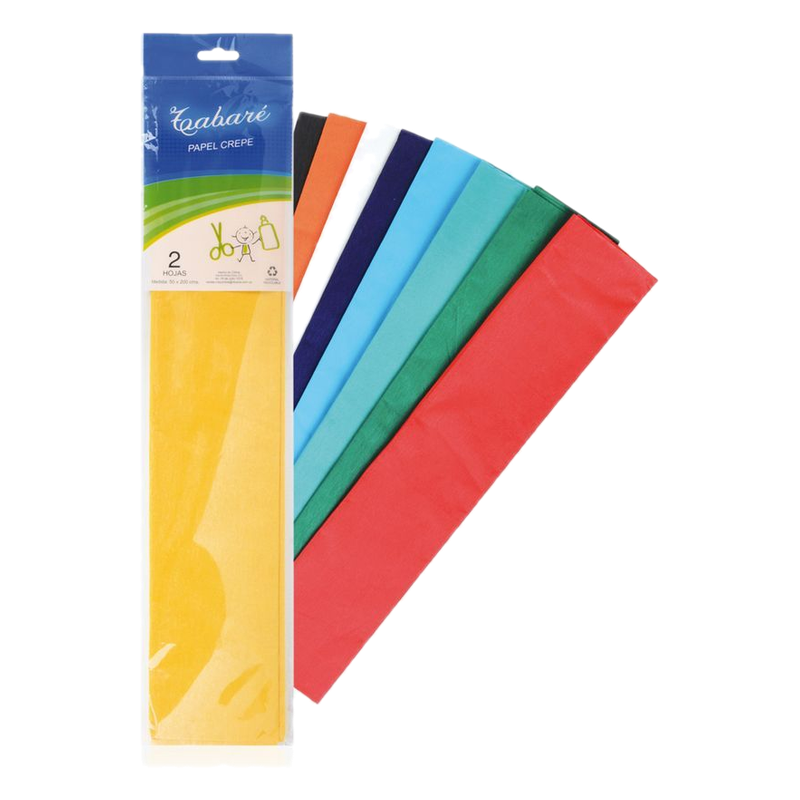 Papel Crepe Colores Tabaré 2 Hojas