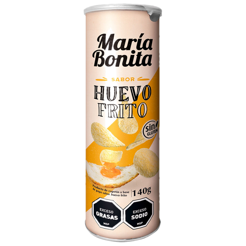 Papas Fritas Tubo Maria Bonita Huevo Frito 140 G