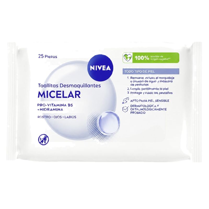 Toallitas Desmaquillantes Nivea Micelar 25 Unidades