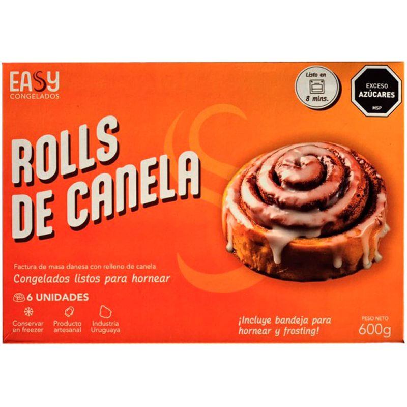 Rolls De Canela 6 Unidades Easy Congelados 600 G