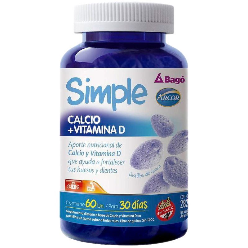 Suplemento Simple Calcio 60 Unidades