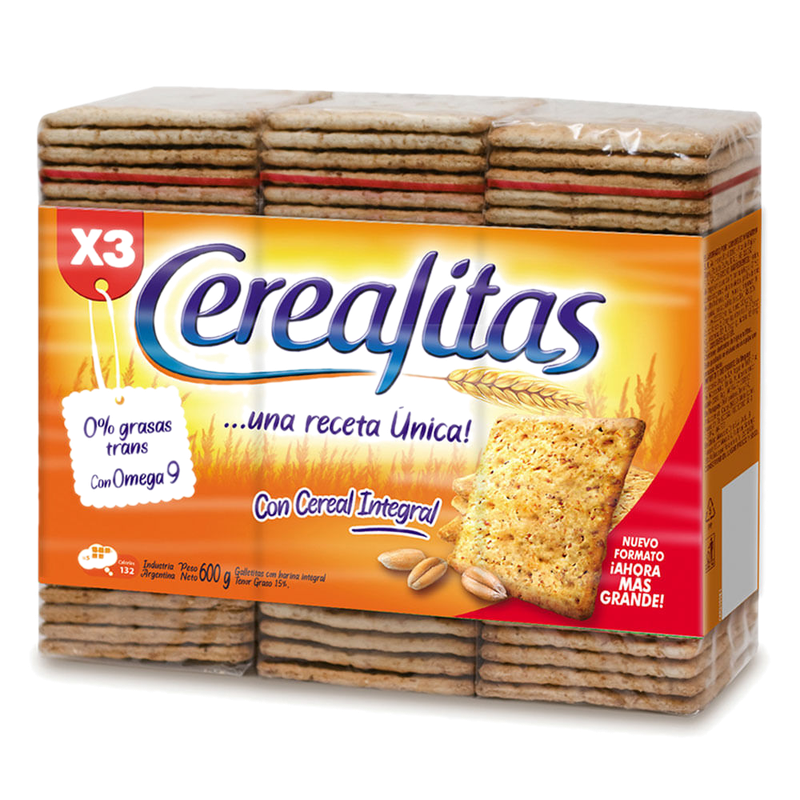 Galletas Cerealitas Clásicas Tripack 600 G