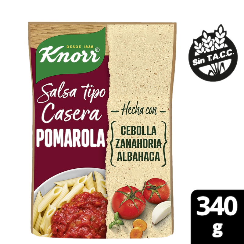 Salsa Knorr Tipo Casera Pomarola 340 G