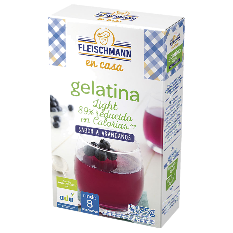 Gelatina Light Fleischmann Arándanos 8 Porciones