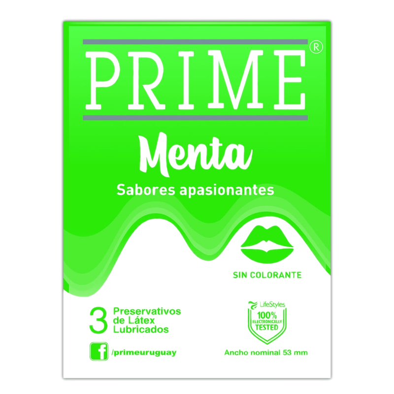 Preservativo Prime Menta 3 Unidades