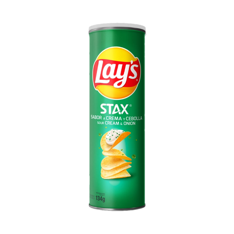 Papas Fritas Lays Stax Crema Y Cebolla 134 G