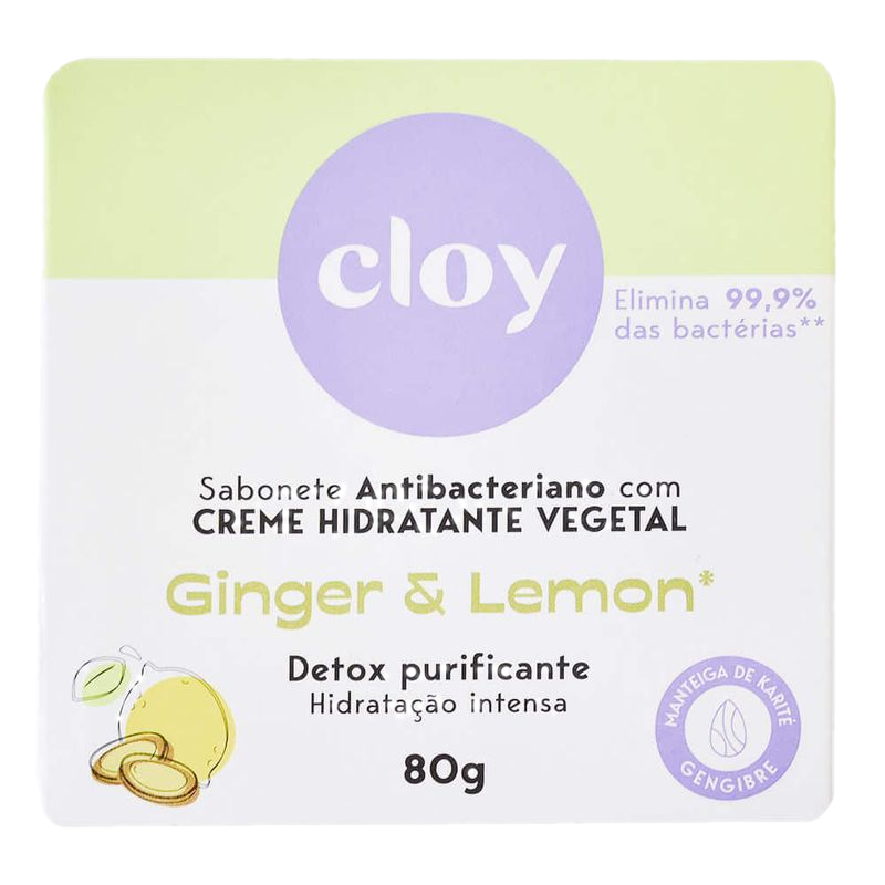 Jabón Cloy Caja Individual 80 G Jengibre Y Limón