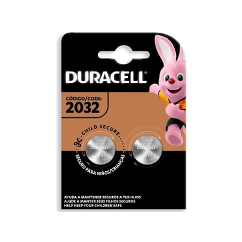 Pila Lithium Larga Duración Duracell 2032 3 Voltios 2 Unidades