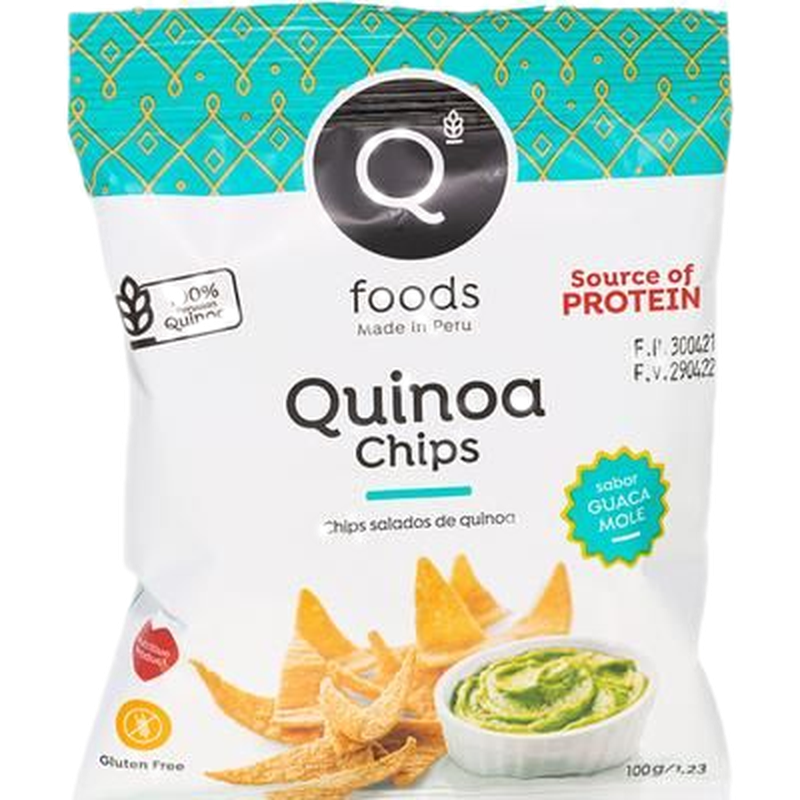 Chips Salados De Quinoa Q Foods Sabor Guacamole 100 G