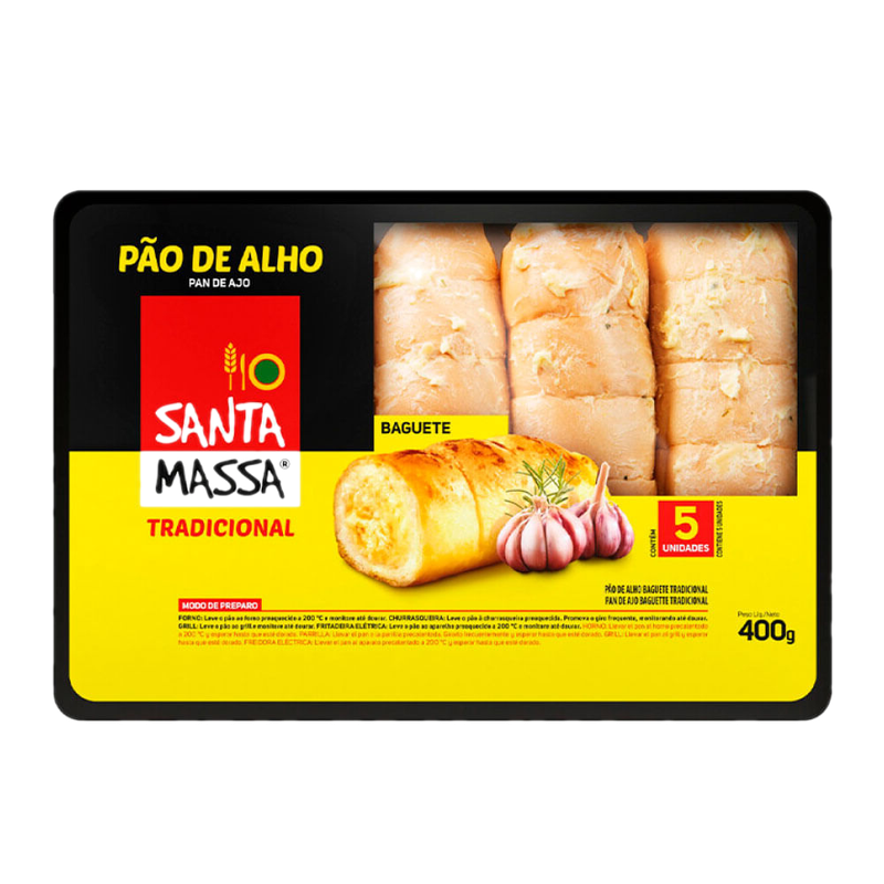 Pan De Ajo Tradicional Santa Massa 400 G