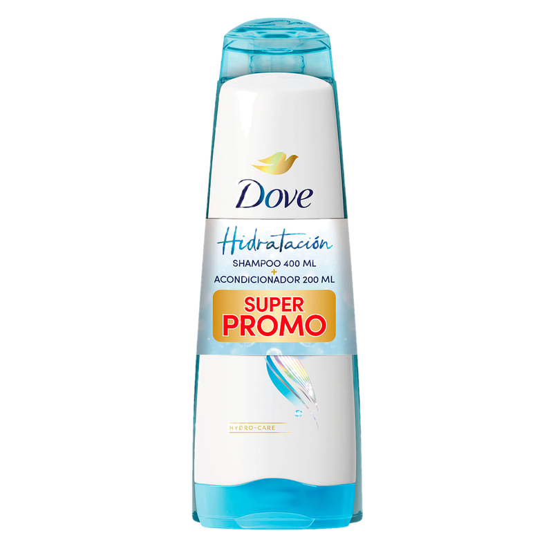 Dove Shampoo Hidratacion+ Aco Pack 2 Unidades 400+200 Ml