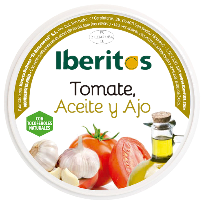 Paté Iberitos Tomate, Aceite Y Ajo 250 G