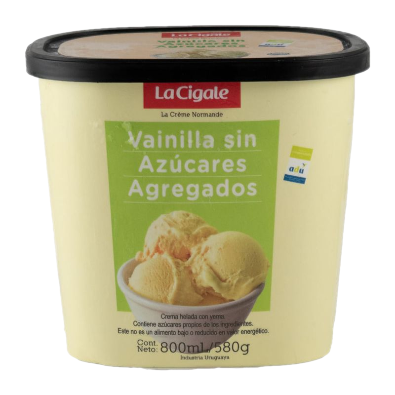 Helado Sin Azucar La Cigale Vainilla 800 Ml