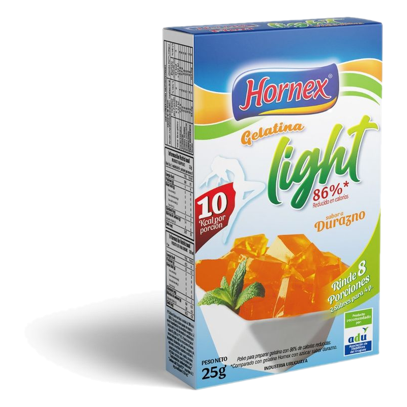 Gelatina Hornex Light De Durazno 25 G