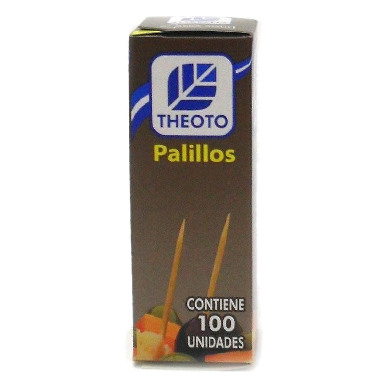 Palillos Para Dientes Theoto Caja 100 Unidades