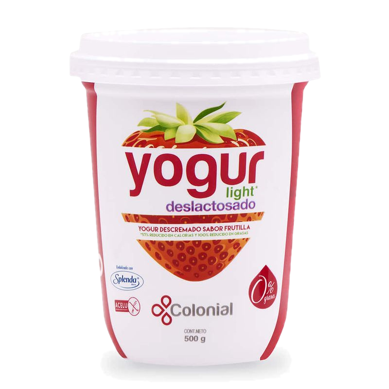 Yogur Colonial Light Deslactosado Frutilla 500 G