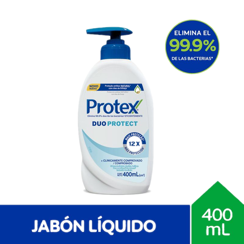 Jabón Líquido Manos Protex Dúo Proyect Pump 400 Ml