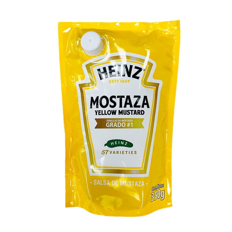 Aderezo Mostaza Yellow Heinz Doy Pack 368 G
