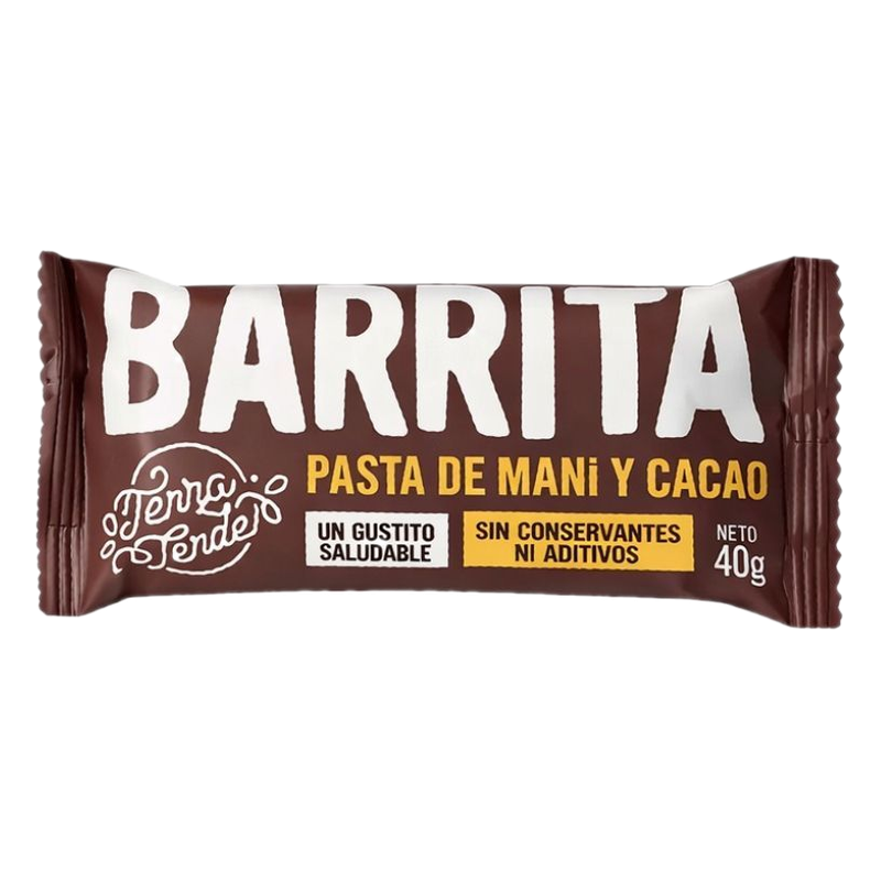 Barrita Terra Verde Maní Y Cacao 40 G