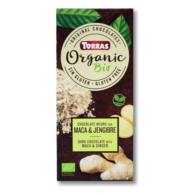 Chocolate Torras Negro Organico Maca Y Jengibre 100 G