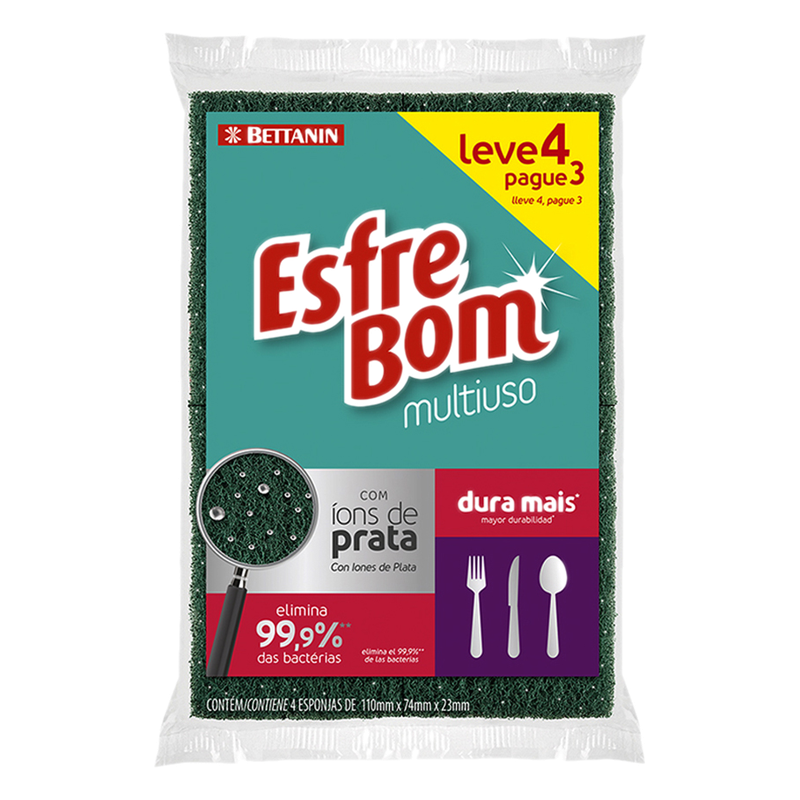 Esponja Esfebron 4 X 3 Unidades