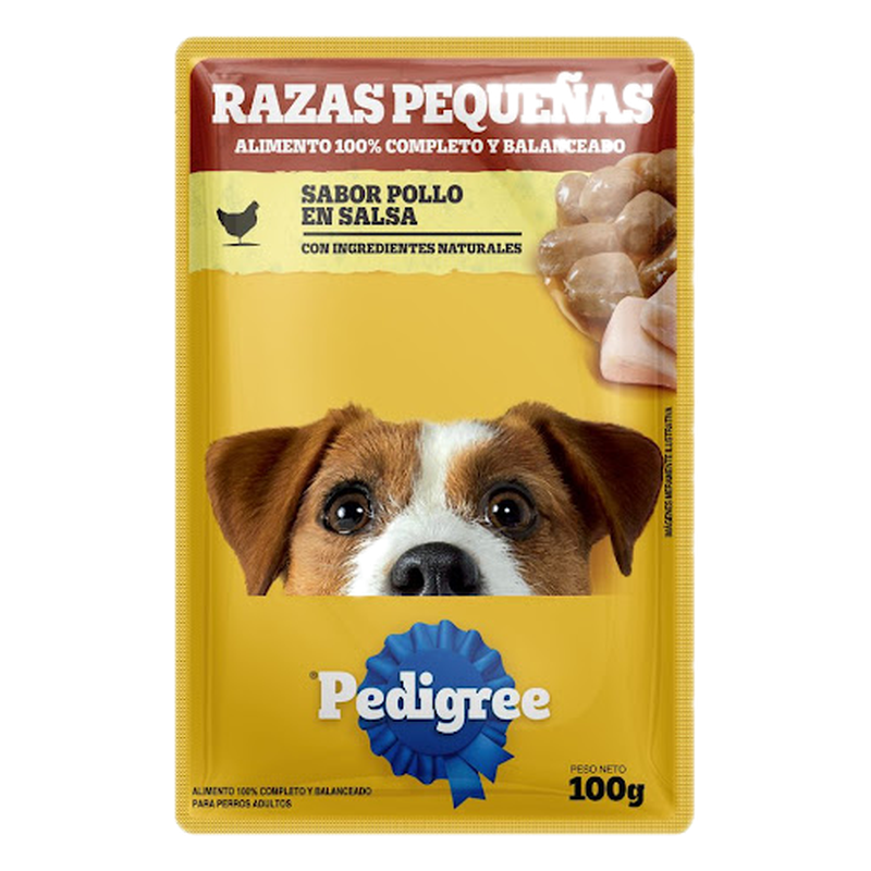 Alimento Para Perros Sabor Pollo Razas Pequeñas Pedigree 100 G