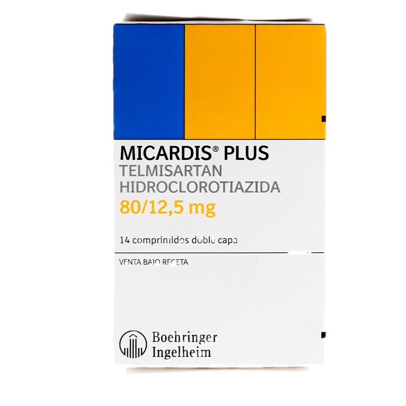 Micardis Plus 80 Mg/12.5 Mg 14 Comprimidos Doble Capa