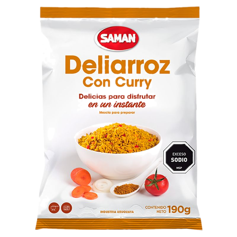Arroz Deliarroz Con Curry Samán 190 G