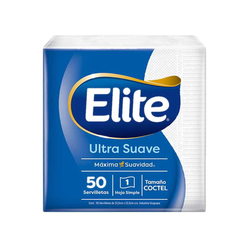 Servilletas Elite Cocktail Blanca 50 Unidades