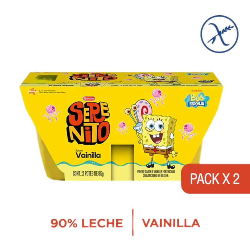 Postre Serenito Wau Vainilla 2 Unidades 190 G