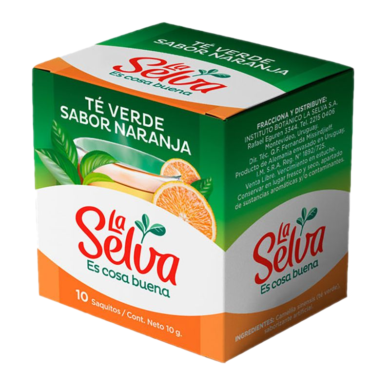 Té Verde La Selva Naranja 10 Unidades