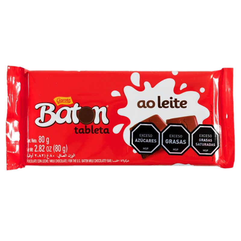 Chocolate Garoto Baton Leche 80 G
