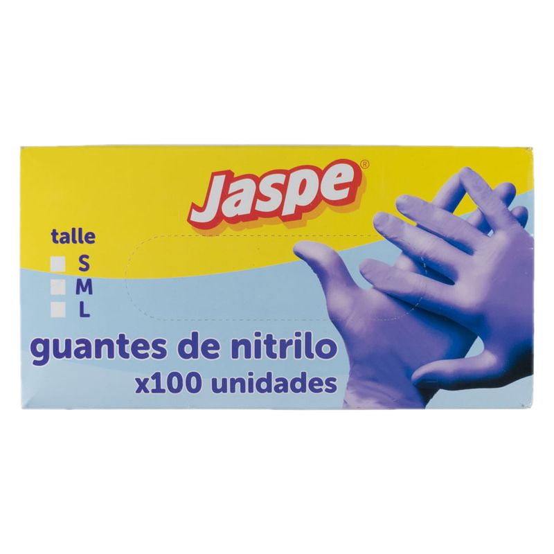 Guantes De Nitrilo Medianos Jaspe 100 Unidades