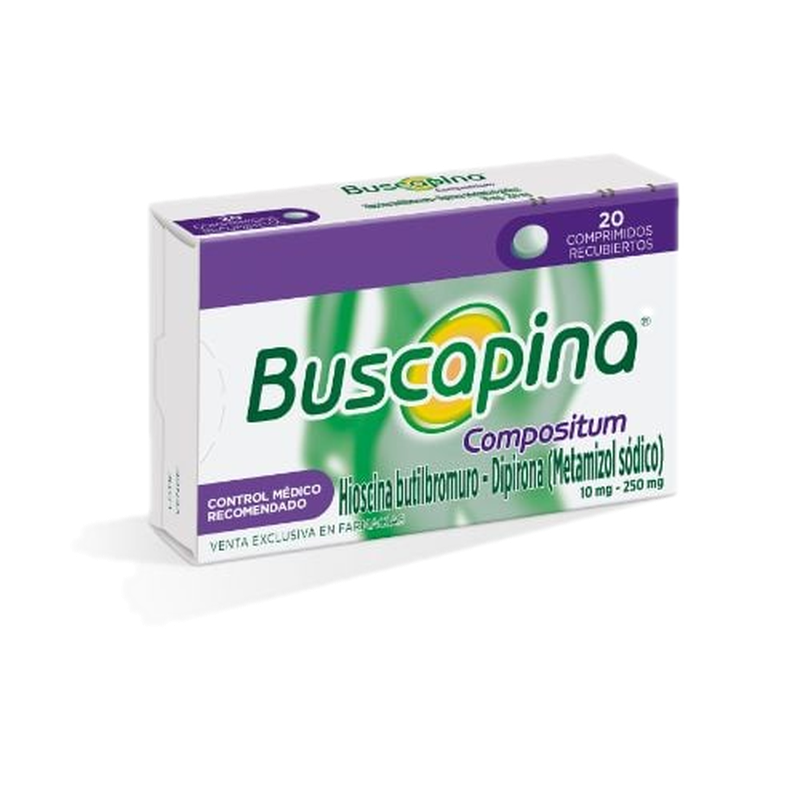 Buscapina Compuesta 10 Mg/250 Mg 20 Comprimidos Recubiertos