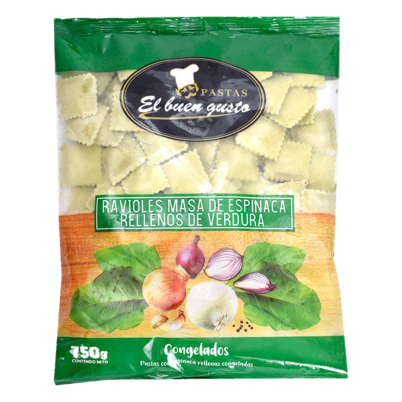 Ravioles Con Masa De Espinaca El Buen Gusto Rellenos De Verdura 750 G