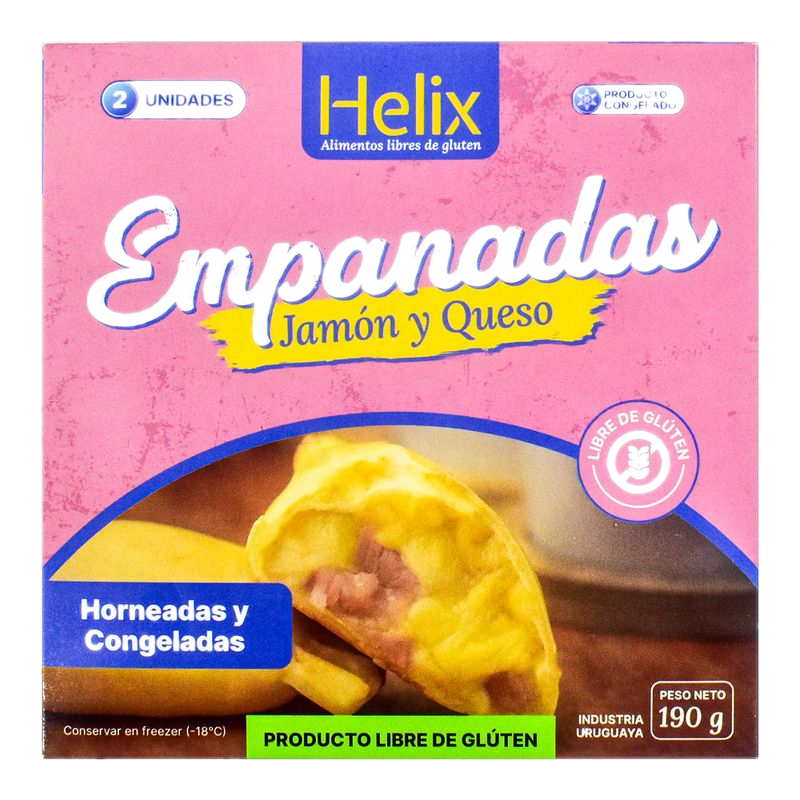 Empanadas De Jamón Y Queso Sin Gluten Helix 2 Unidades